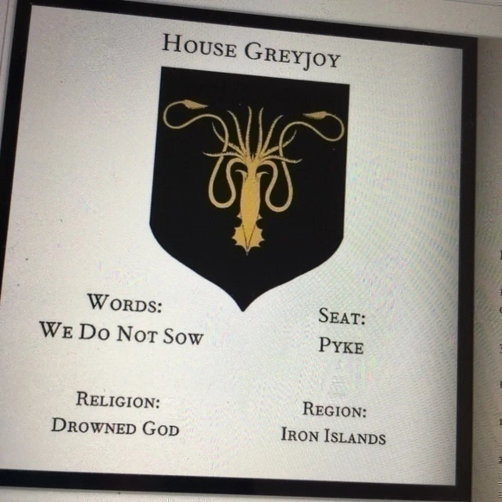 20 page hardcover Game of Thrones Cocktail book